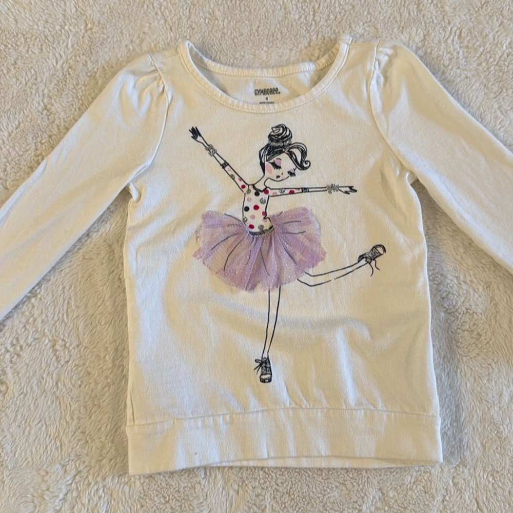 Gymboree long sleeve ballerina tee size 6